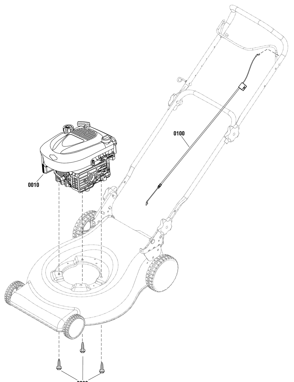 Engine Group (881293) Diagram and Parts List for 881560 (MXMU19675E-675 Series)(2012) Briggs and Stratton Lawn Mower